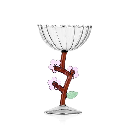 Calice Botanica - Coppa champagne fiore di Pesco by Alessandra Baldereschi