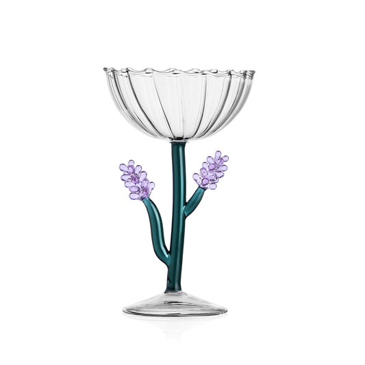 Calice Botanica - Coppa champagne fiore della Lavanda by Alessandra Baldereschi