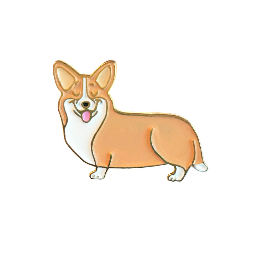 Brooch For Denim Jacket - Corgi Pin
