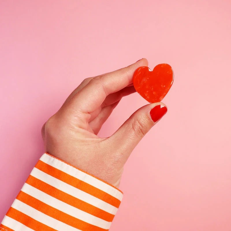 Molletta per i capelli - mini Cuore Rosso