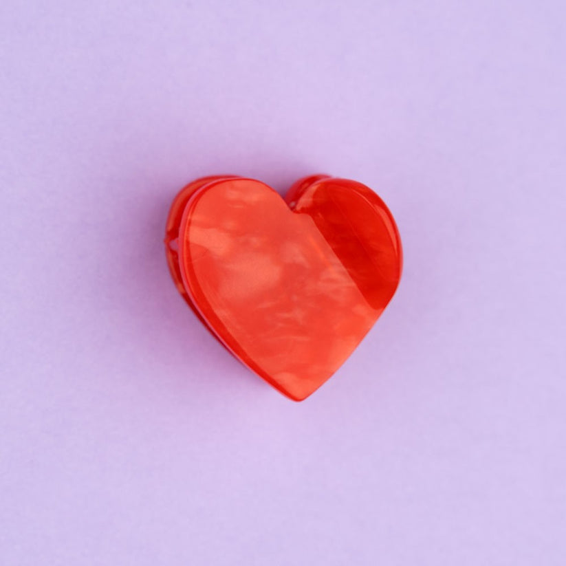 Molletta per i capelli - mini Cuore Rosso