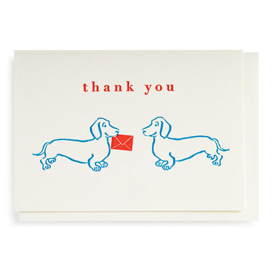 Biglietto d'auguri - Dachsund Thank you
