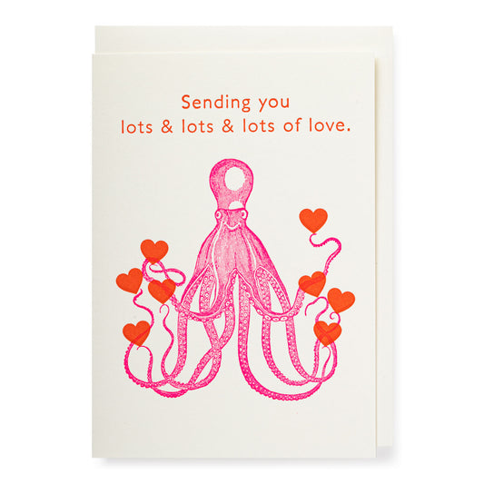 Biglietto d'auguri - Octopus & hearts