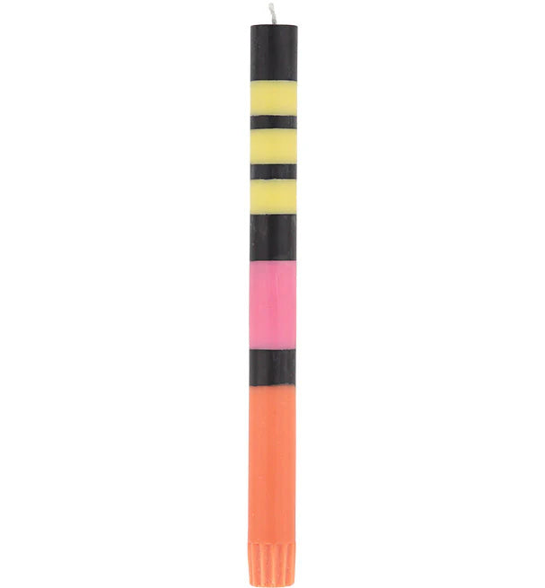 Candela Rigata - Jet Black, Orange Flame, Neyron & Sulphur Yellow