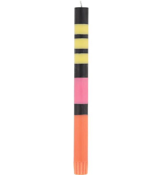 Candela Rigata - Jet Black, Orange Flame, Neyron & Sulphur Yellow