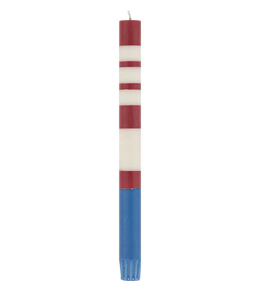 Candela Rigata - Guardsman Red, Royal Blue & Pearl White