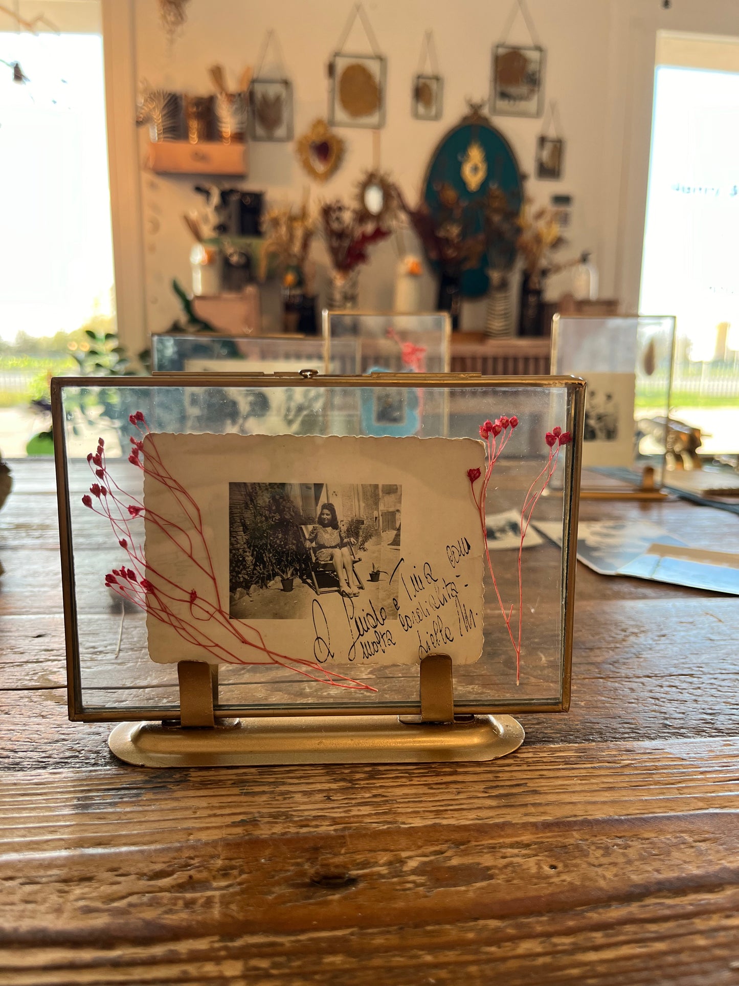 Cornice portafoto in vetro e Ottone - S