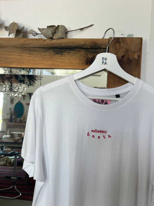 T-shirt Bianca - Adesso basta