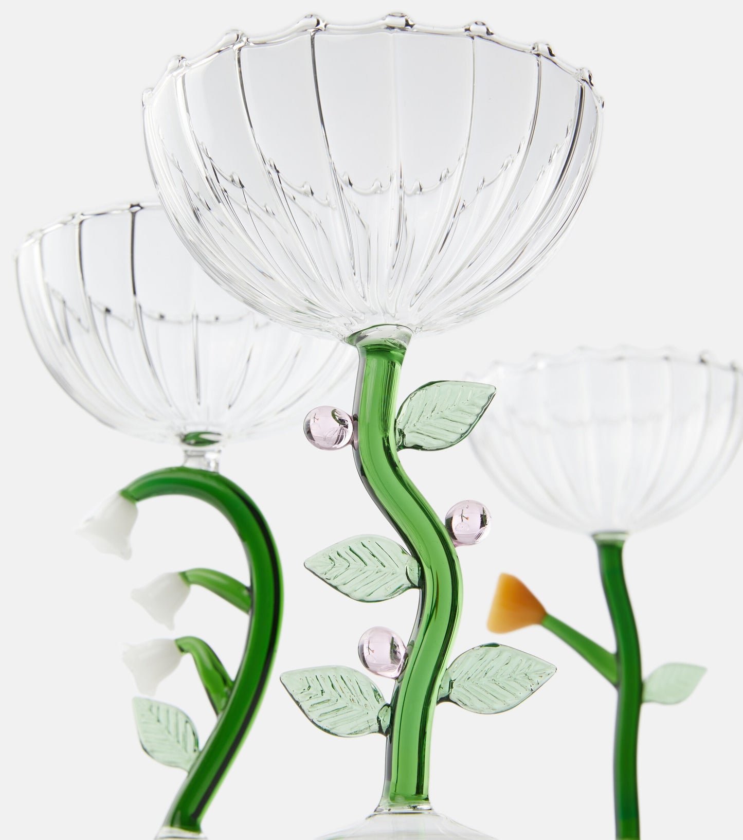 Calice Botanica - Coppa champagne fiore rosa by Alessandra Baldereschi