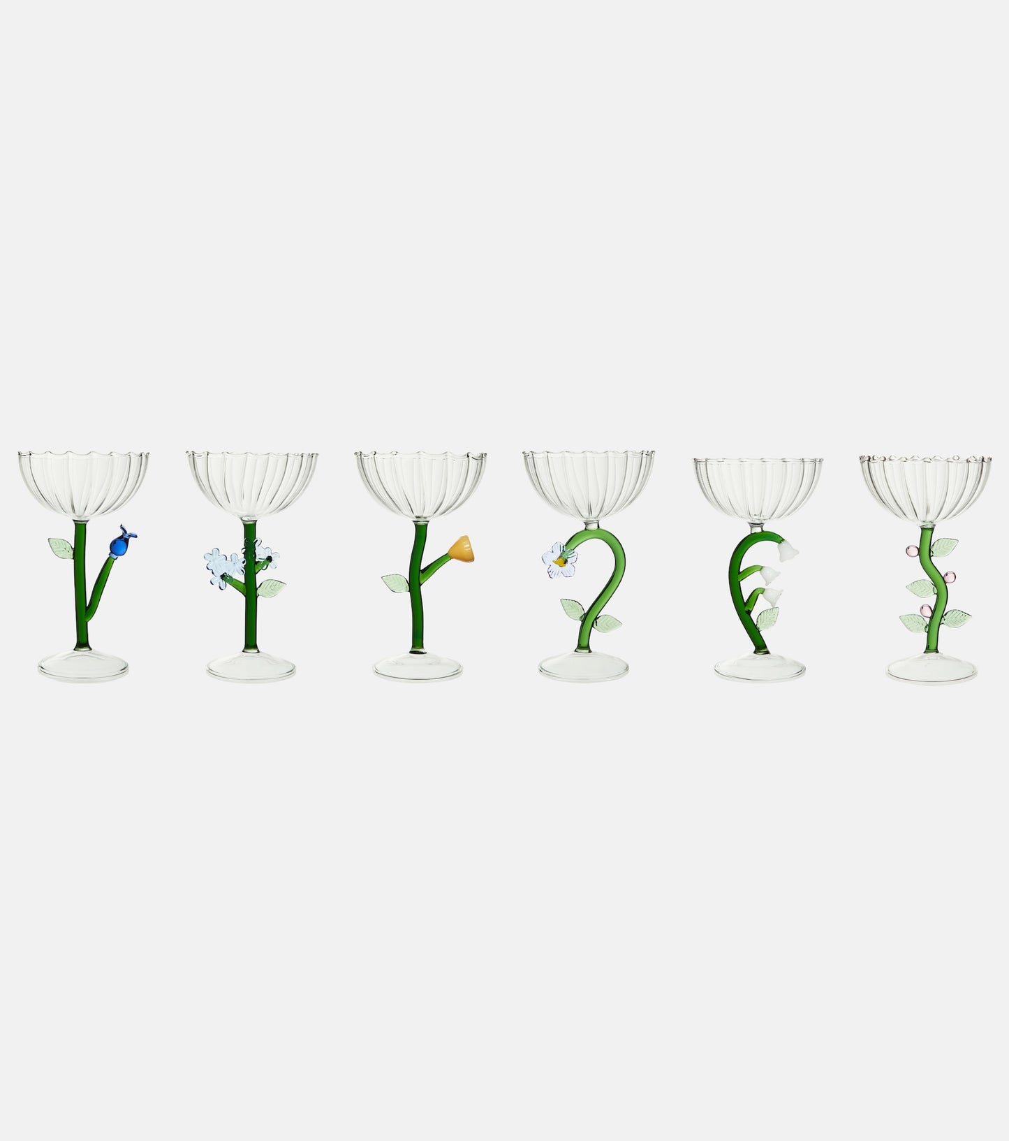 Calice Botanica - Coppa champagne fiore lilla by Alessandra Baldereschi