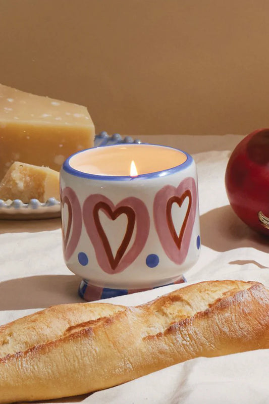 Candela Hearts - Legno di Rosa e Vaniglia