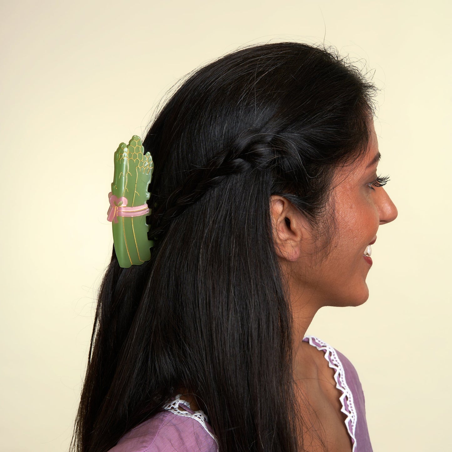 Molletta per i capelli - Asparagi
