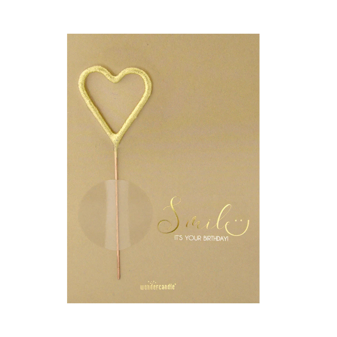 Cartolina con Candelina - Smile, it's your Birthday