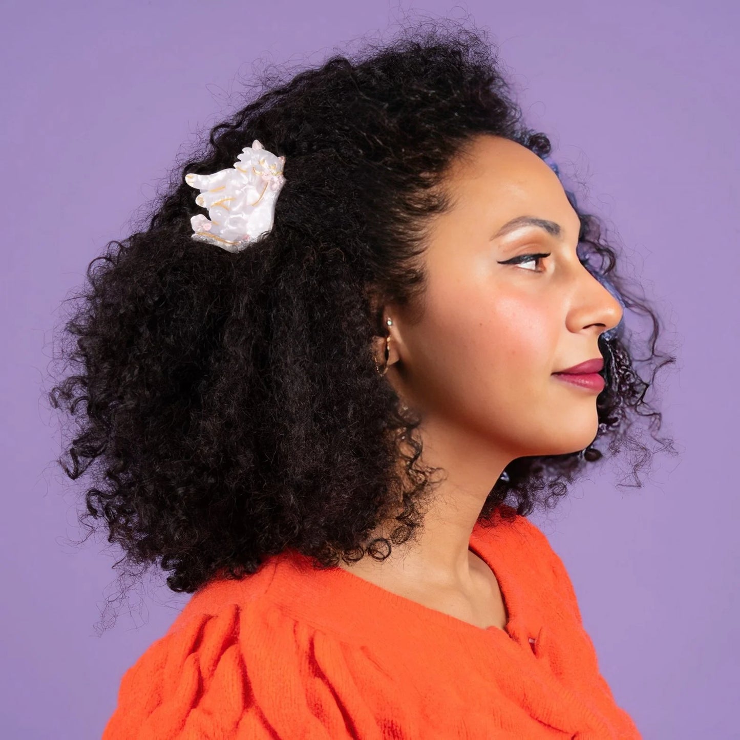 Molletta per i capelli - Gatto Bianco