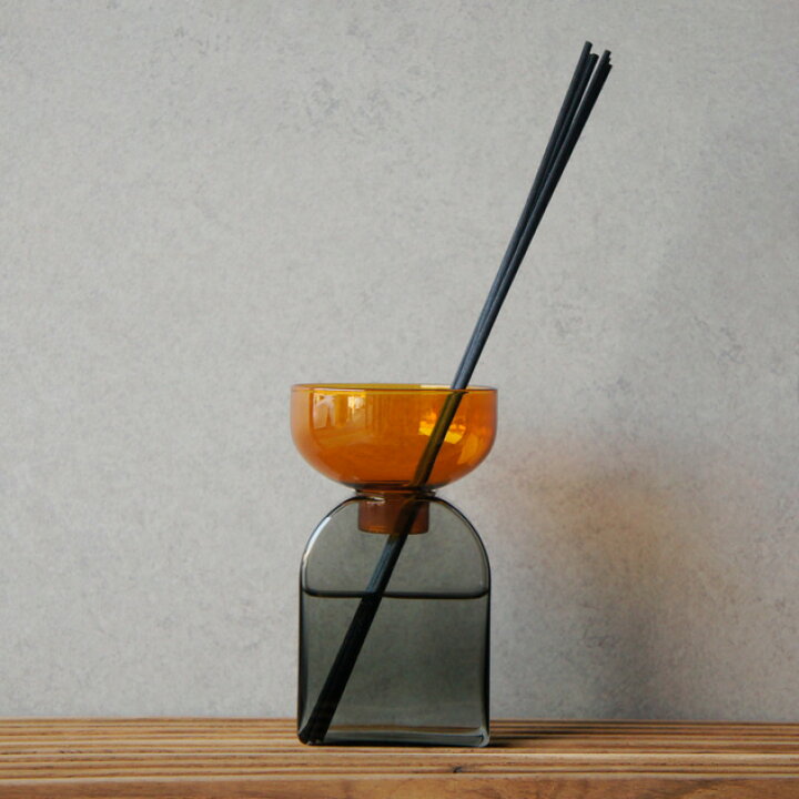 Vaso in Vetro Bicolore - Ambra e Grigio