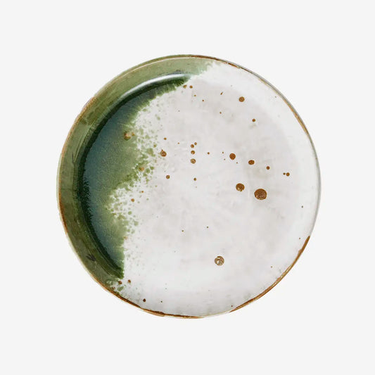 Piatto Piano - Verde e bianco 21 cm