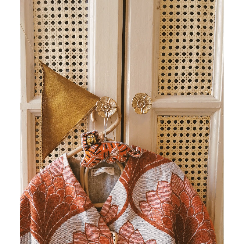Pomello ottone Papavero