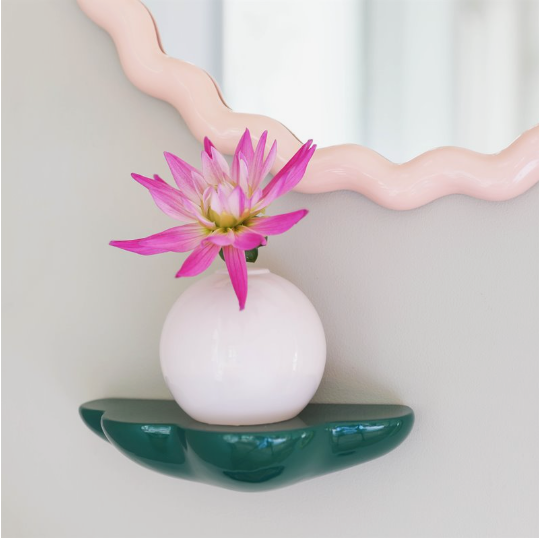 Set of 3 Pink Glass Vases