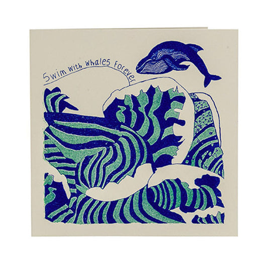 Greeting Card - Swim Whit Whale