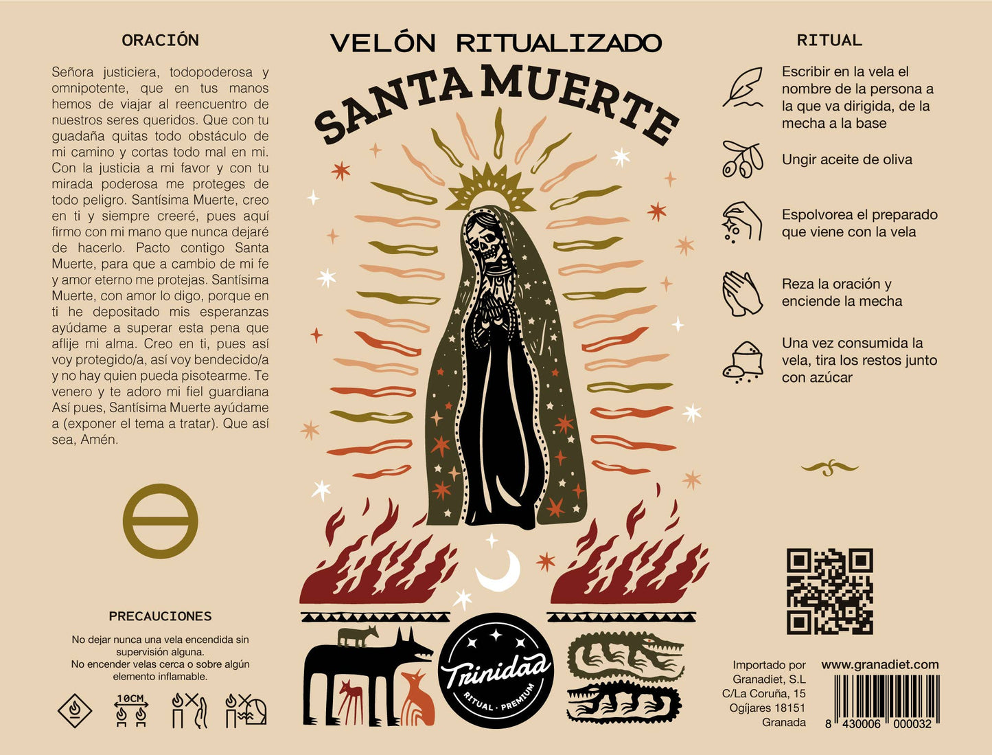 Candela Ritualizzata - Santa Muerte