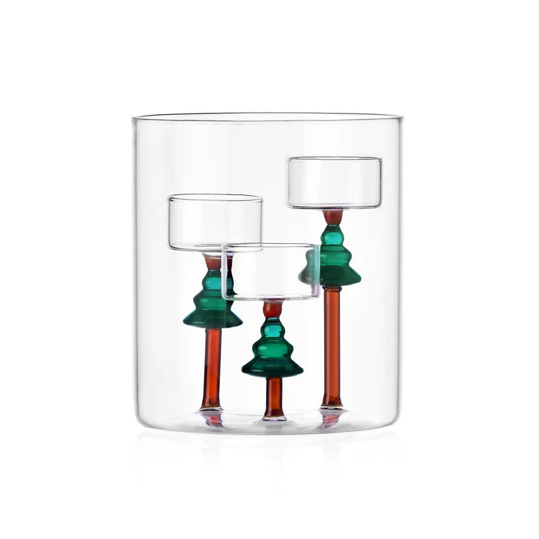 Tealight Woodland Tales - porta candela 3 Alberi di Natale by Alessandra Baldereschi