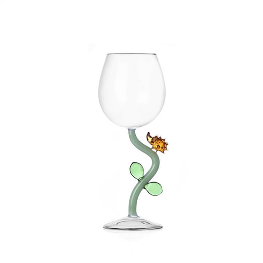 Botanical Goblet - Blue flower champagne cup by Alessandra Baldereschi
