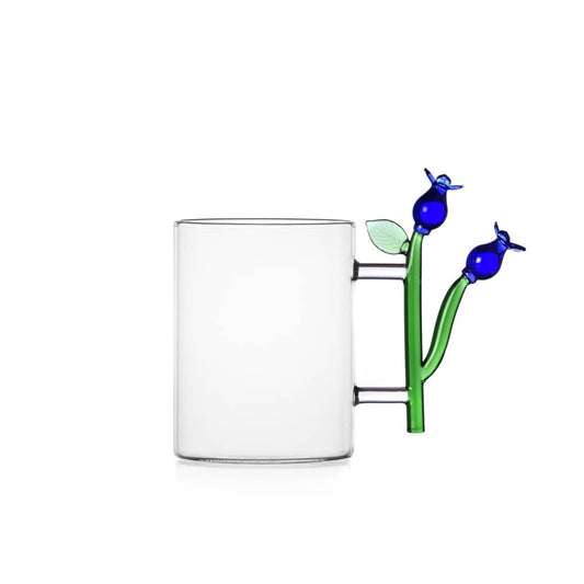 Tazza Botanica - blue flower mug by Alessandra Baldereschi