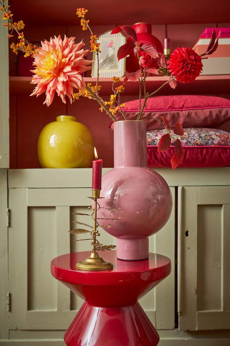 Vase - Dark Pink Metal 