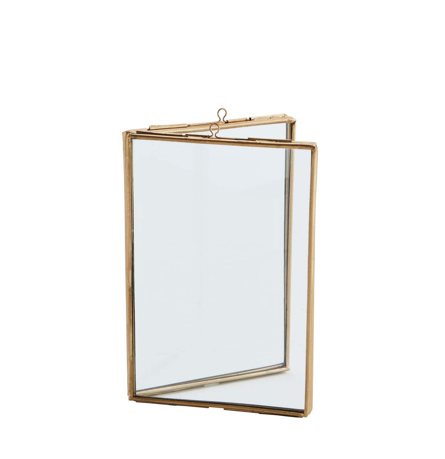 Cornice portafoto Doppia in vetro e Ottone