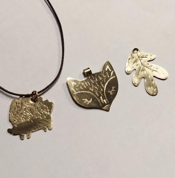 CIONDOLO IN OTTONE - tecnica base di lavorazione lamina