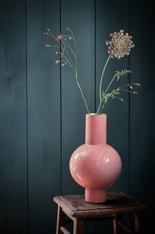 Vase - Dark Pink Metal 