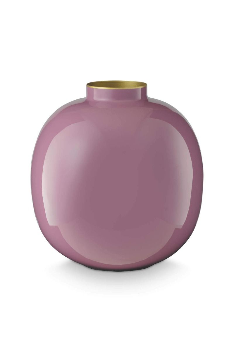 Vase - Dark Pink Metal 