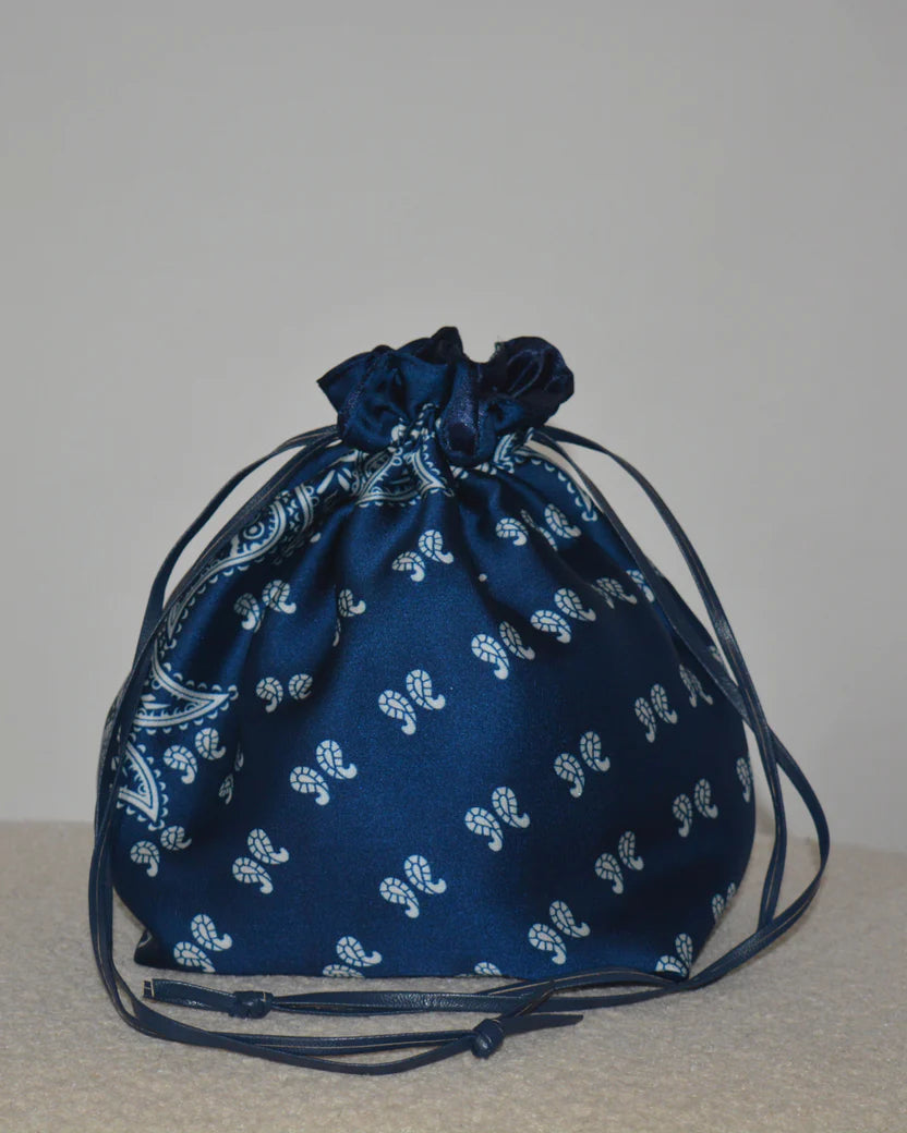 Sac à Main double face SATIN - Blue Navy