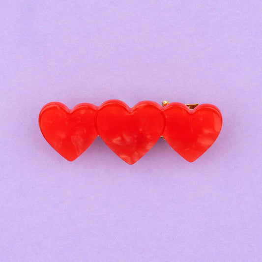 Hair pin - Hearts Hair Clip 