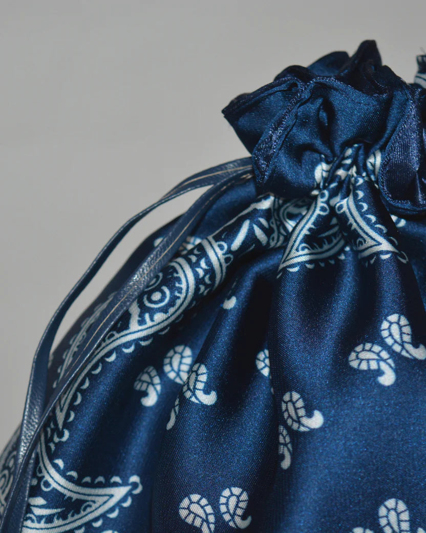 Sac à Main double face SATIN - Blue Navy