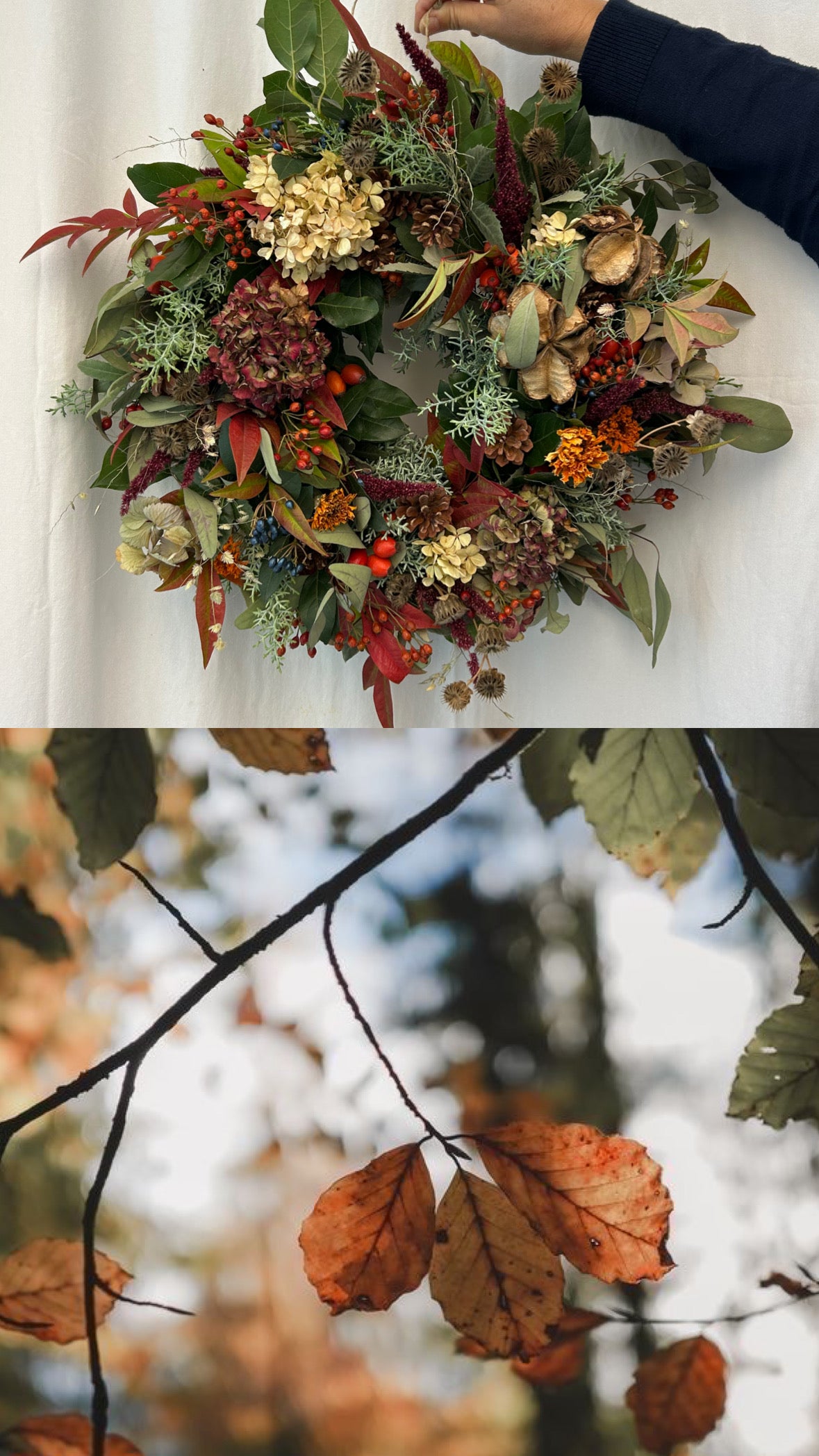 LA GHIRLANDA AUTUNNALE - corso di tecnica Floreale