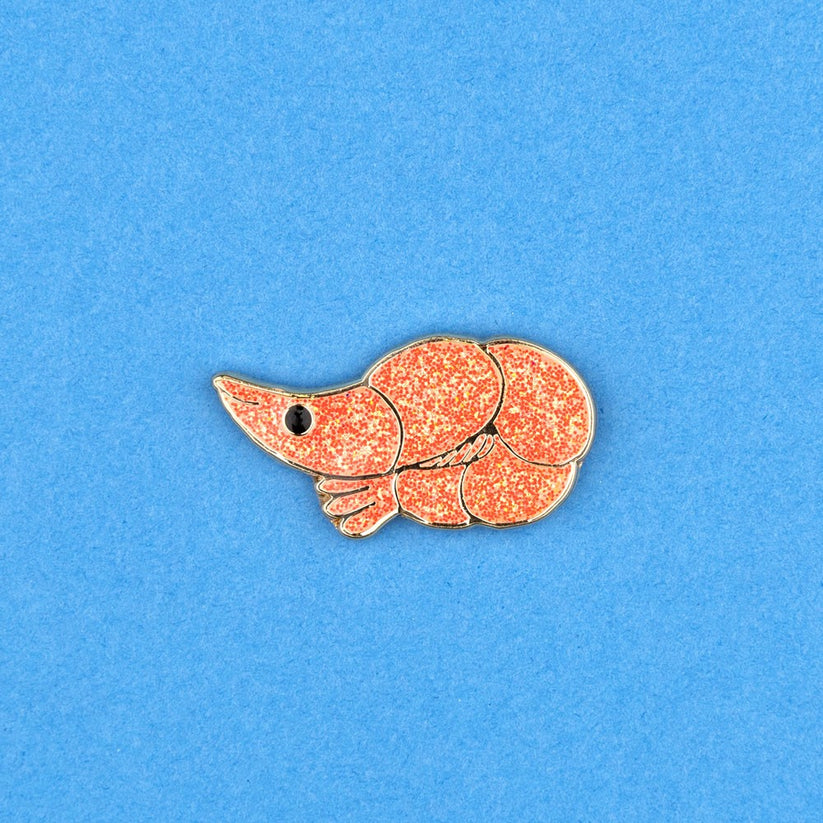 Brooch For Denim Jacket - Shrimp Pin