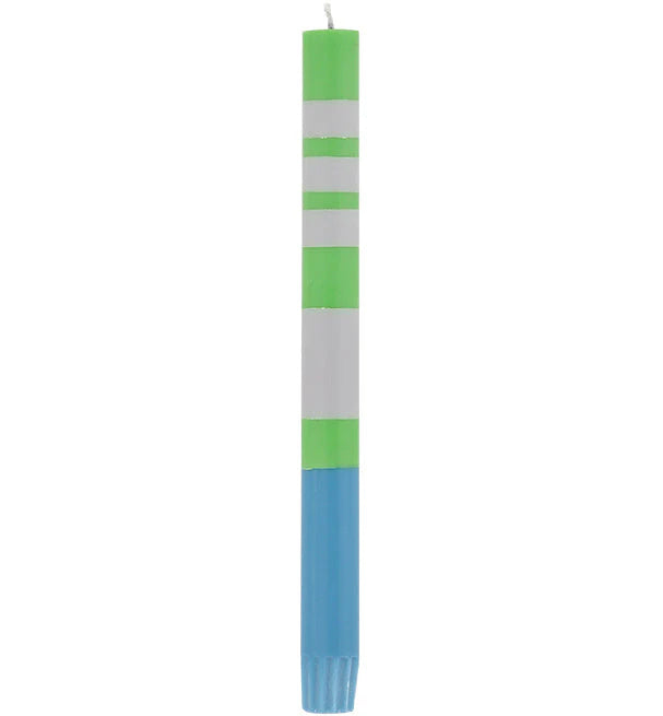 Candela Rigata - Nanking Blue, Grass Green & Willow Grey