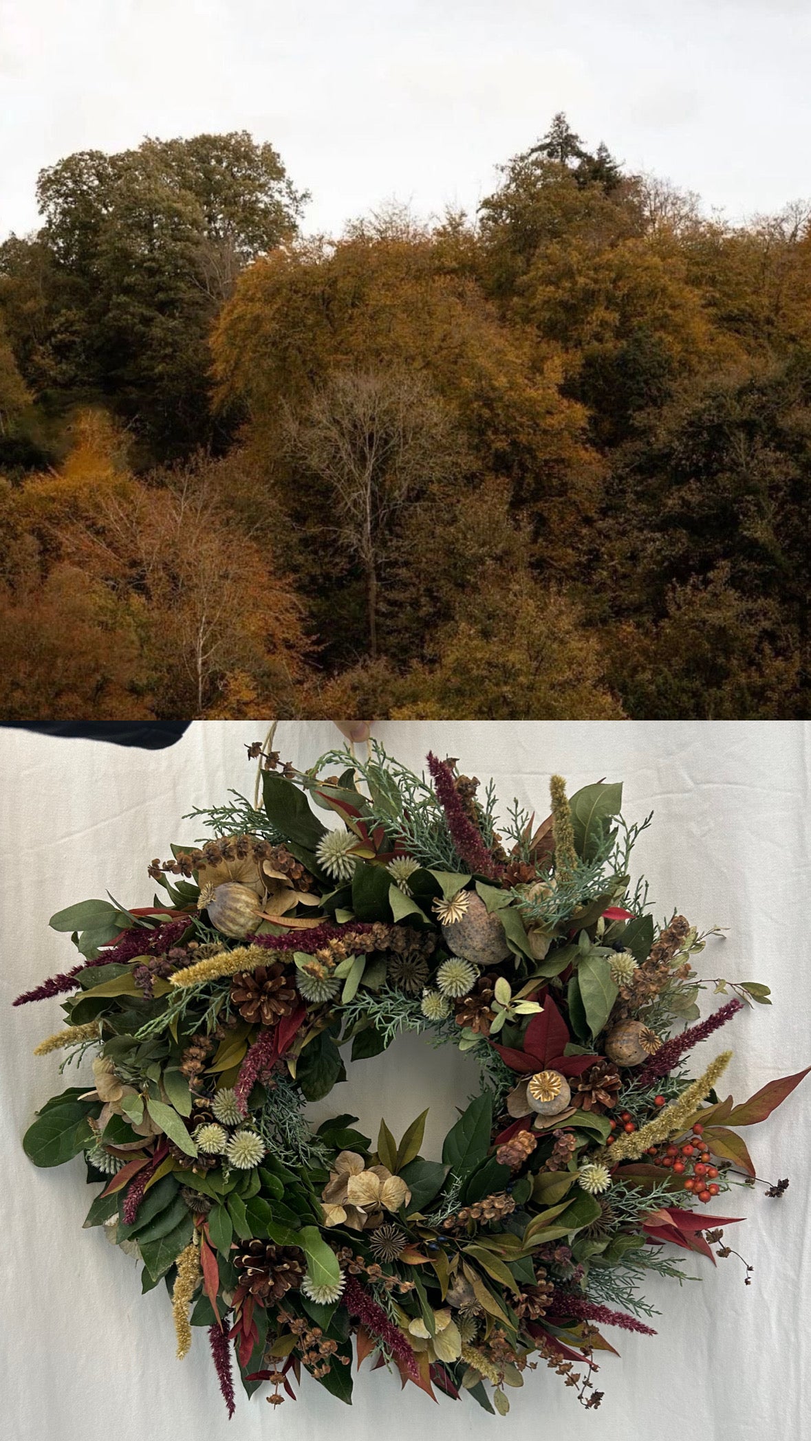 LA GHIRLANDA AUTUNNALE - corso di tecnica Floreale