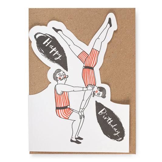 Greeting card - Happy Birthday Acrobats 