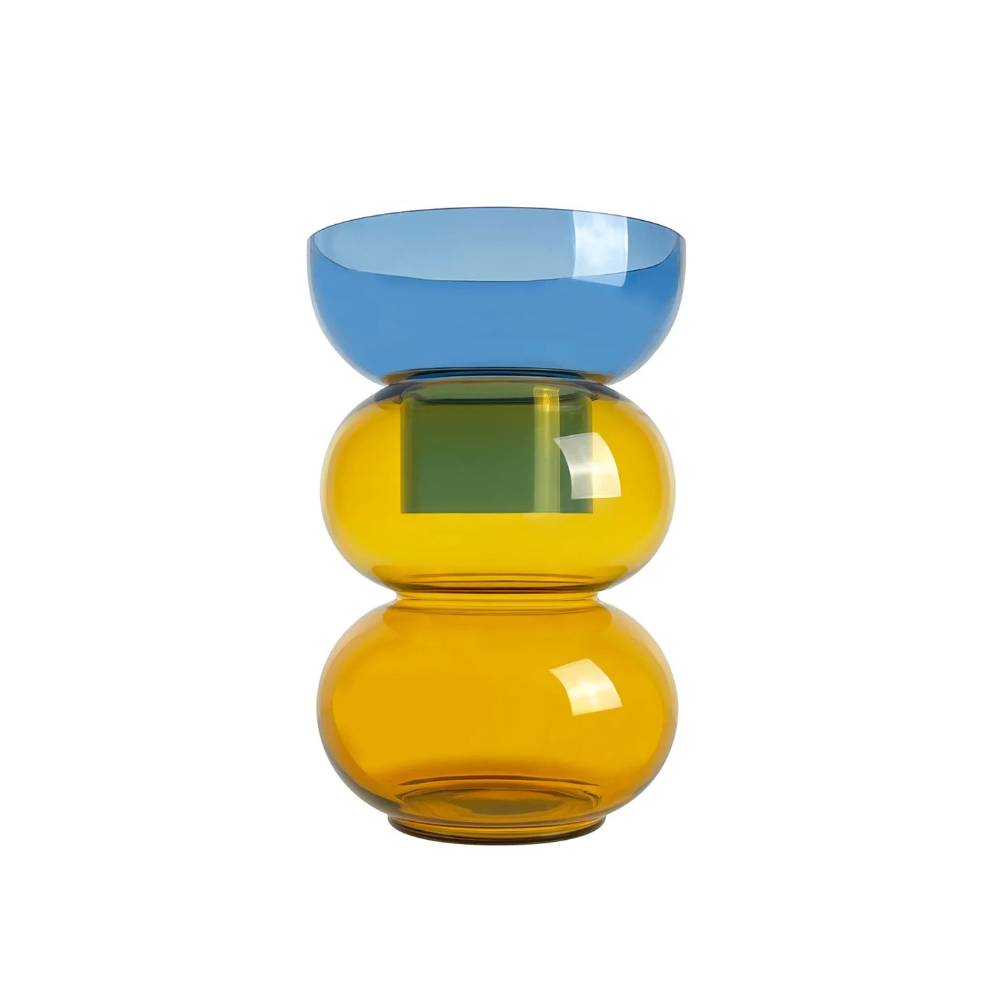 Bubble Flip Vase Medium - Giallo e Blu