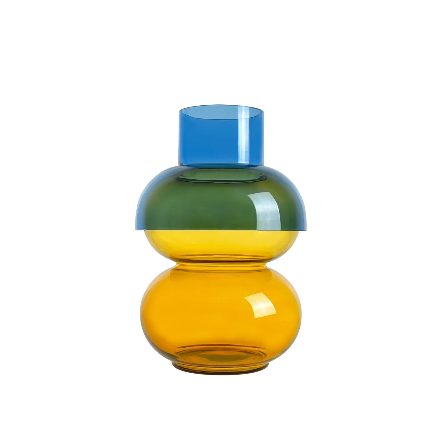 Bubble Flip Vase Medium - Giallo e Blu