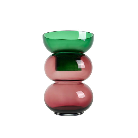 Bubble Flip Vase Medium - Verde e Rosa