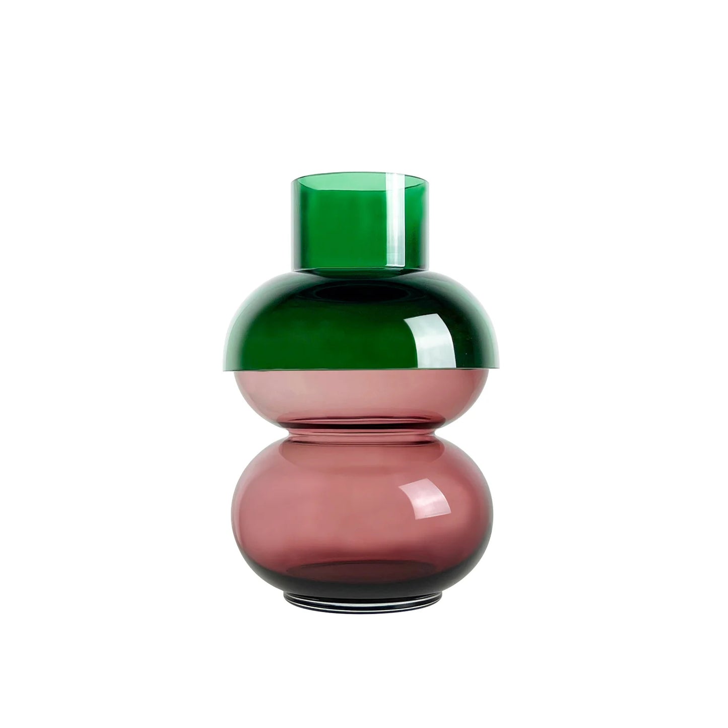 Bubble Flip Vase Medium - Verde e Rosa