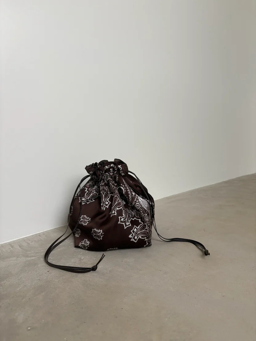 Sac à Main double face SATIN - Dark Chocolate
