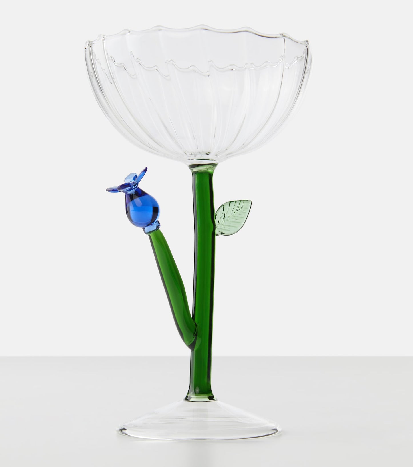 Calice Botanica - Coppa champagne fiore blu by Alessandra Baldereschi