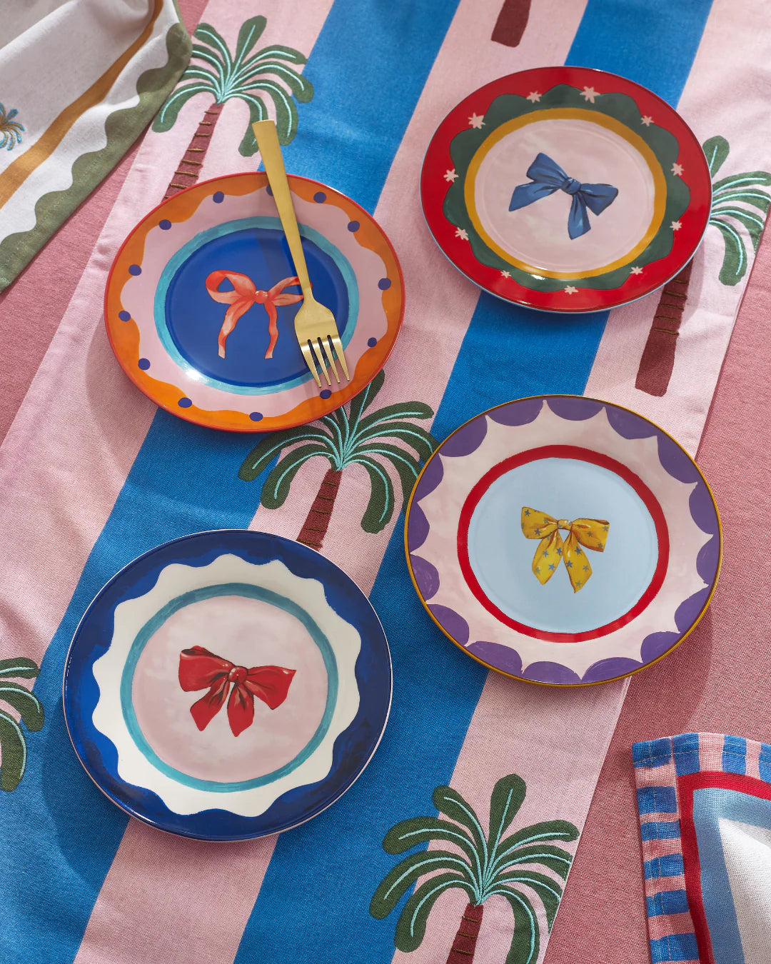 Set 4 piatti da dolce - Bow Cake Plates