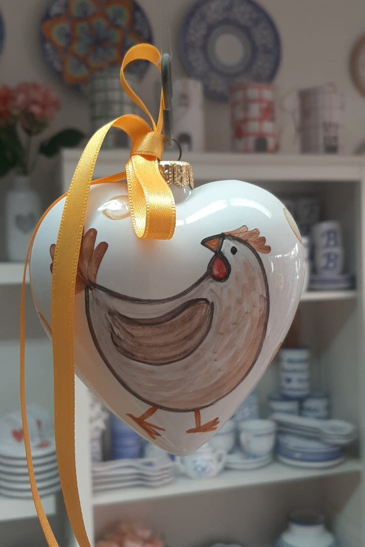 DECORAZIONE CERAMICA - Il cuore di Natale