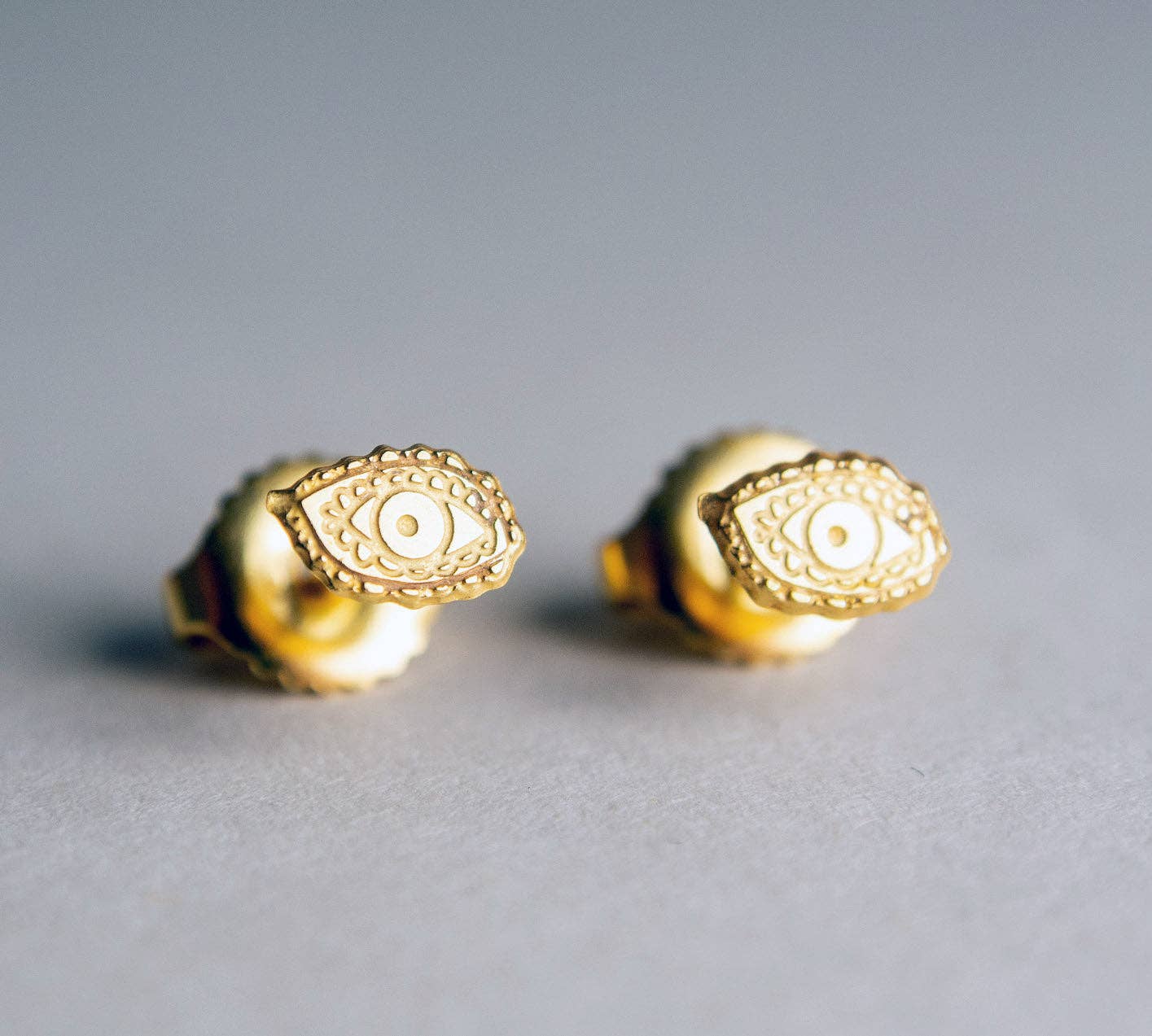 Orecchini Eye Ex-voto dorati in oro fino