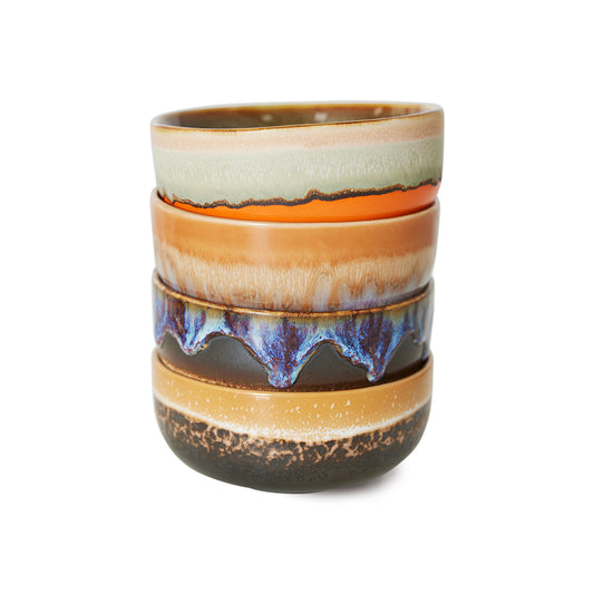 Set 4 Ciotole Tapas Bowls 70s ceramics - Crystal